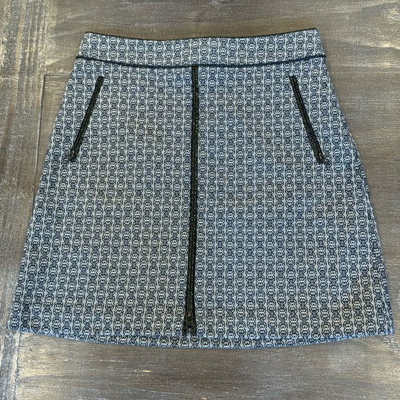 Tory Burch Chaumont Jacquard Chain Link Print Skirt Size 4 - Picture 4 of 12